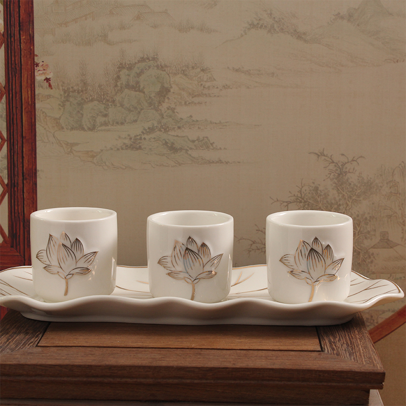 拜神酒杯描金手工比拼DD便宜供杯