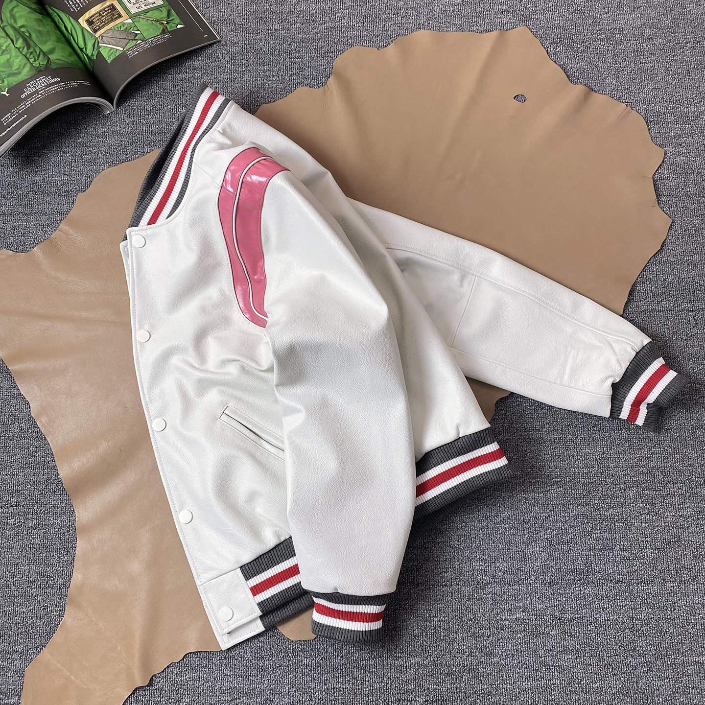 高端显白小牛皮机车夹克