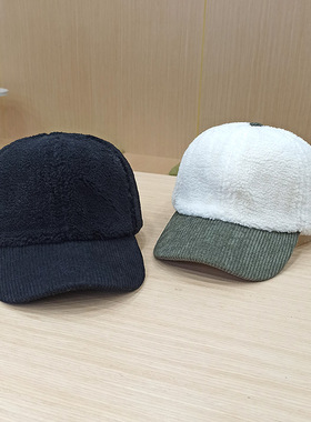 韩版纯色冬季加厚保暖鸭舌帽