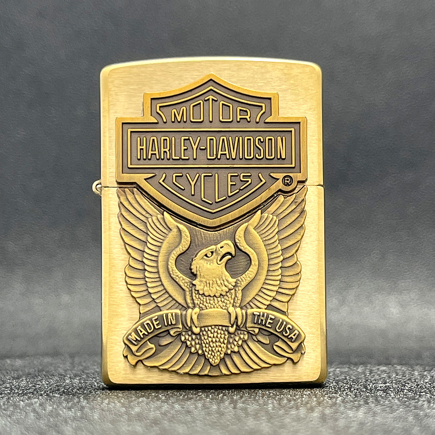 ZIPPO正品之宝打火机 哈雷贴章DIY 204B常规举盾鹰 162盔甲举盾鹰