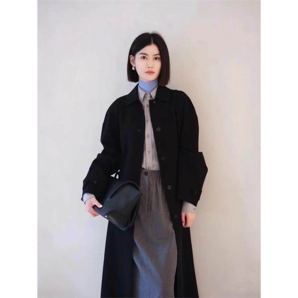 IC小禾风衣女加长款2026