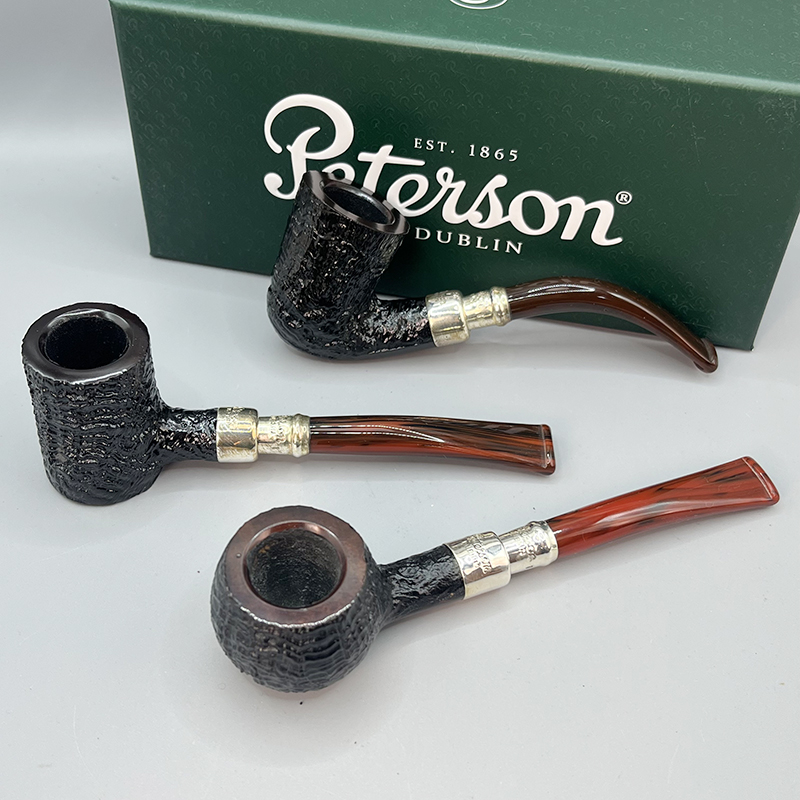 彼得森石楠木烟斗系统双银龙坎嘴