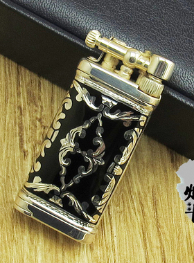 原装 德国十字锚Sillems 纯银珐琅雕花 烟斗打火机 1988P 银白