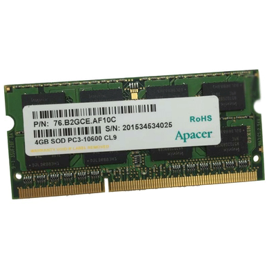 Apacer宇瞻 ddr3 1333 4GB SOD PC3-10600 76.B2GCE.AF10C 内存条