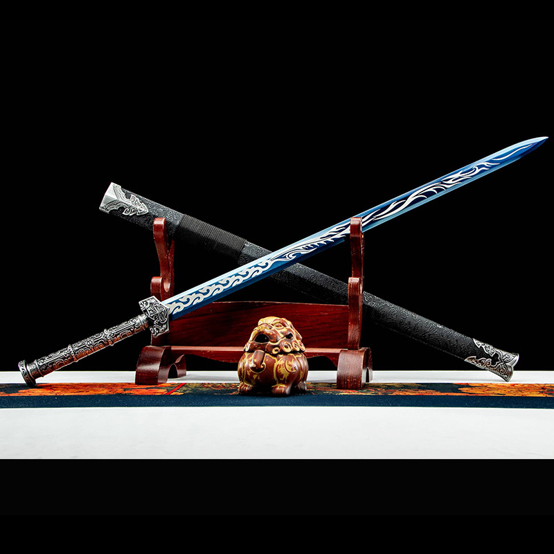 龙泉镇宅宝剑真剑六面汉剑长