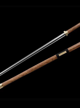 1.4米双手剑太极硬剑花纹钢汉剑