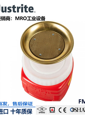 Justrite美国聚乙烯活塞罐14018Z酸碱化学品清洗罐1升泵式清洁罐