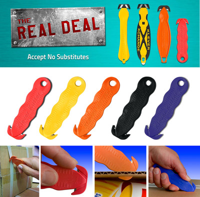 美国Klever Kutter安全开箱刀美工刀薄膜裁切刀包裹缠绕膜安全刀