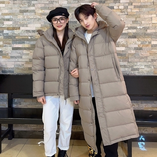 过膝冬加厚泡芙面包服连帽 长款 TNA白鹅绒羽绒服2022年新款 女爆款