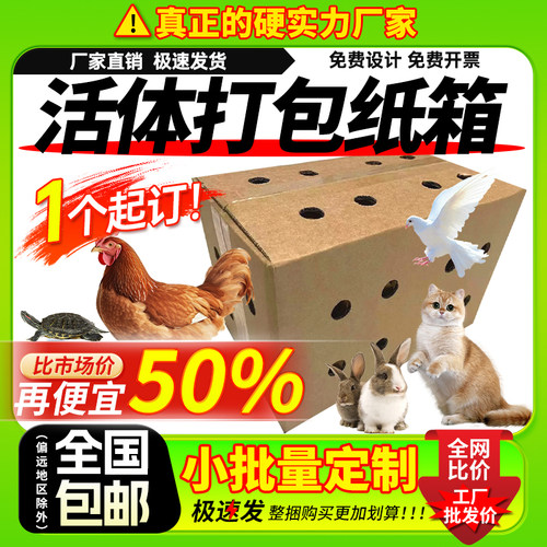 活体运输专用猫咪仓鼠透气纸箱