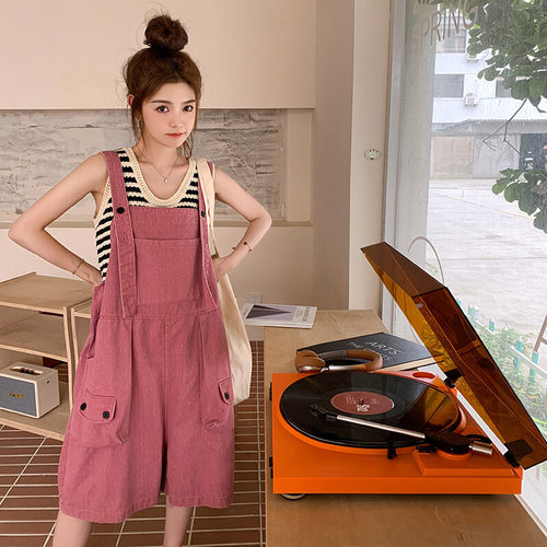 【爆款首发】主推三色夏季宽松背带牛仔裤2C112-C129-P95K148