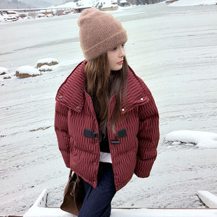 P175 安哥拉红工艺牛角扣羽绒棉服D9978 K268 大货主推