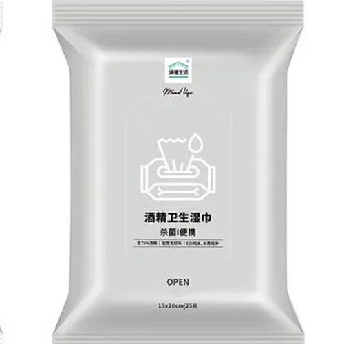 满懂生活 酒精75%卫生湿巾25片装