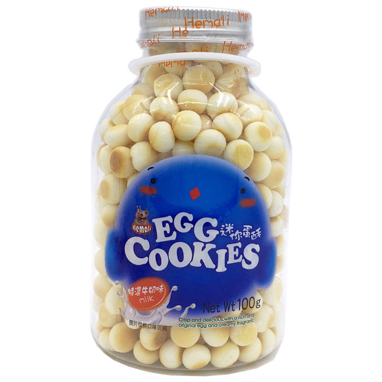 河马莉牛奶味迷你蛋酥饼干100g