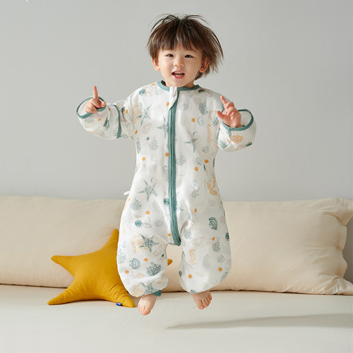 moonboat春夏季纱布婴儿睡袋