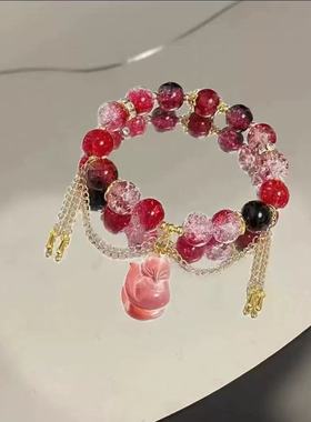 新中式串珠爆款碎珠车手链闺蜜款