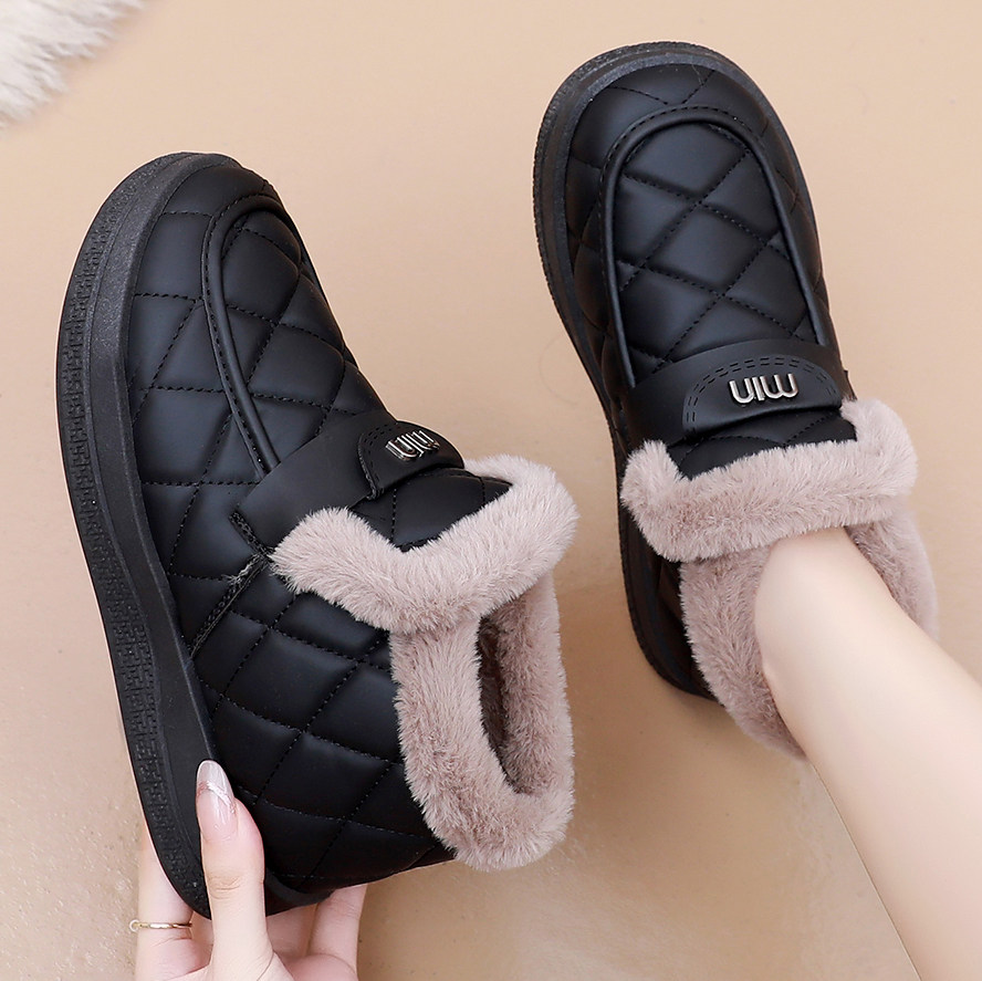 2025新款老北京棉鞋女冬季加绒保暖防滑一脚蹬雪地靴防水加厚棉靴,女鞋,时尚雪地靴,淘宝优惠券,粉丝福利购,淘宝优惠卷