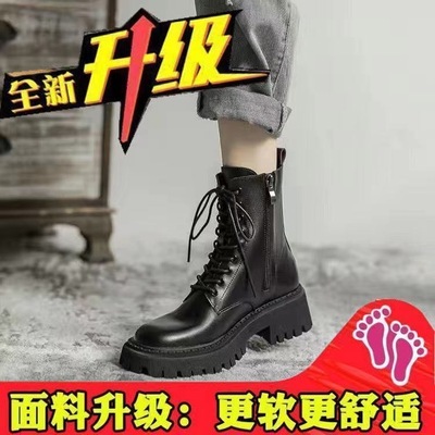 真皮马丁靴女2025新款春秋