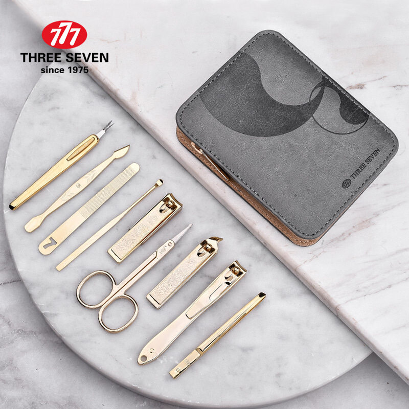 한국 777 손톱깎이 세트 손톱깎이 뷰티 케어 콤보 9종 세트 NTS-6023G 고려 그레이