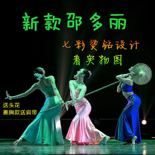 傣族邵多丽女舞蹈演出服新款氨纶