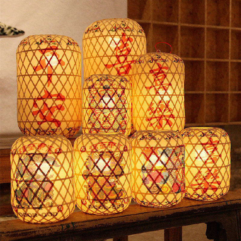 非遗民俗手工艺品复古风平安喜乐门神新年马年悬挂竹编大宫灯笼,节庆用品/礼品,门神,淘宝优惠券,粉丝福利购,淘宝优惠卷