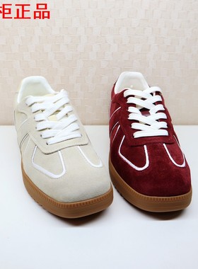 Tigrisso蹀愫2025春蹀愫增高复古休闲红色运动德训板鞋TA65163-50