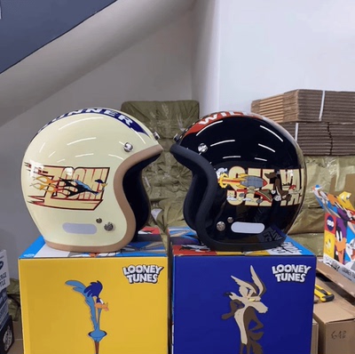 台湾Gallop哔哔鸟小盔体头盔 可爱卡通电动踏板姜戈机车3/4盔正品