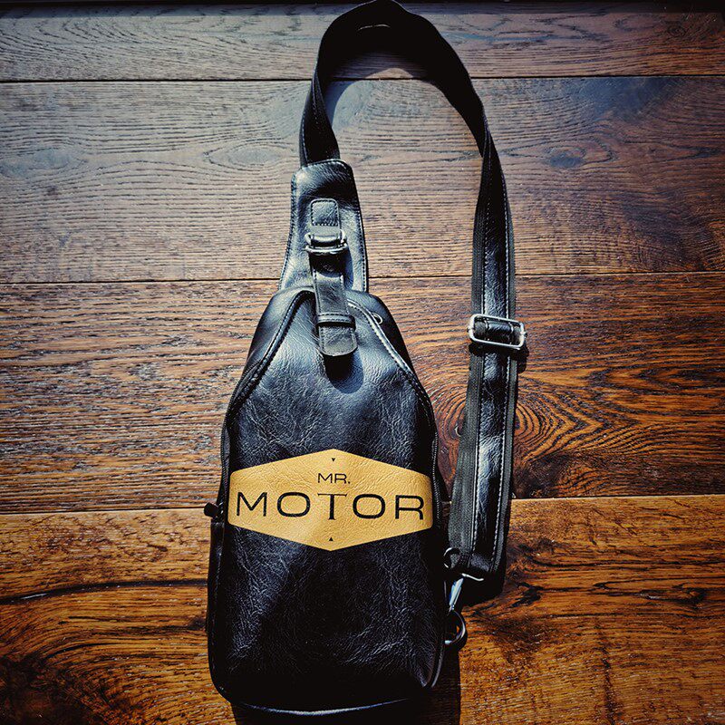MOTOR 복고풍 야외 스포츠 라이트 오토바이 라이딩 숄더백 가죽 크로스 바디 핸드백 소형 백 가슴 가방