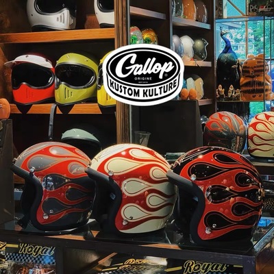 台湾gallop招财猫小盔体复古半盔