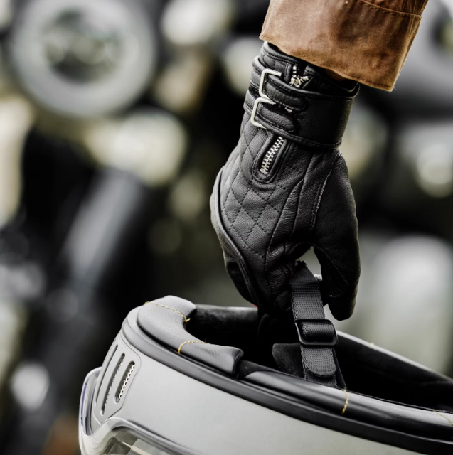 户外复古机车手套美式真皮长款