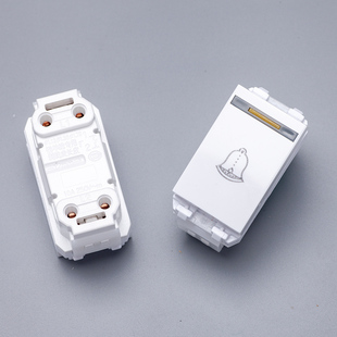 128门铃开关自动复位按钮120型面板一位组装模块86组合墙壁开关