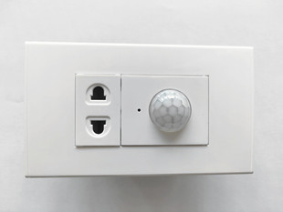 118/120型人体感应开关带插座微功耗红外线智能感应插头面板组合