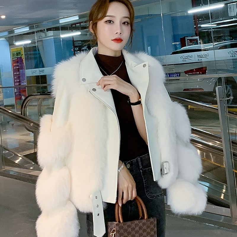 皮草2020年新款仿狐狸毛外套女短款秋冬海宁时尚显瘦机车服年轻款