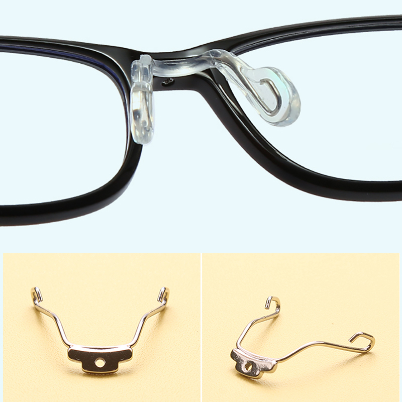 一体式透明硅胶中梁金属眼镜鼻托