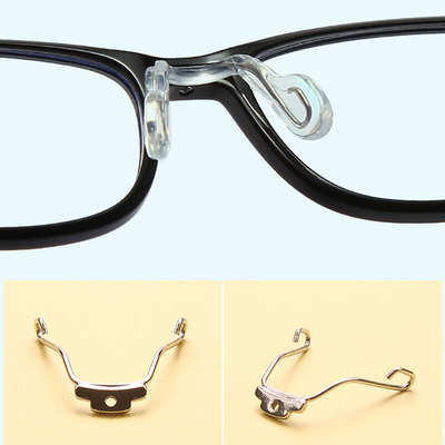 一体式透明硅胶中梁金属眼镜鼻托