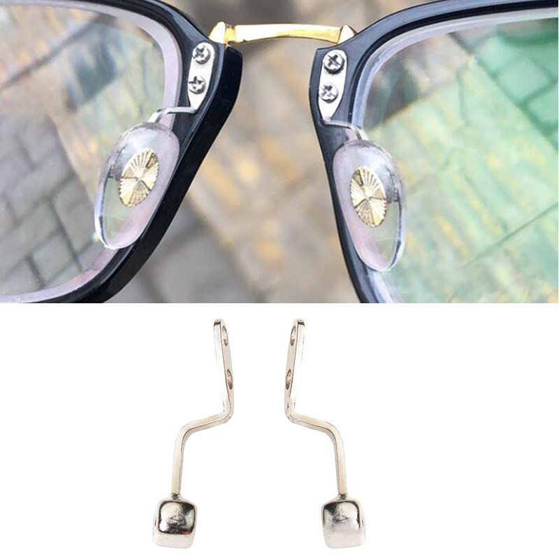 双螺丝鼻托金属架子支架 鼻垫鼻托近视眼睛框修理配件大全 包邮
