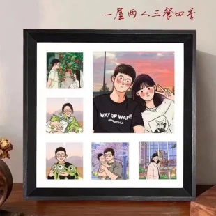 洗照片相框纪念礼物摆台网红闺九宫格多宫格相框多孔