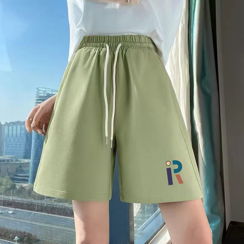 运动短裤2025年夏季系带高腰女裤宽松显瘦薄款潮流学院休闲五分裤