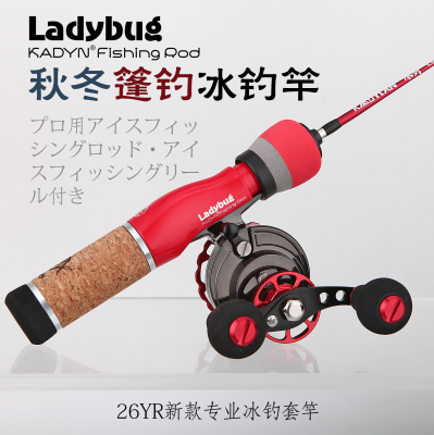 超短迷你冰钓竿软硬梢女士儿童竿