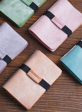 手工真皮制作M5绑带版笔记本 植鞣牛皮活页本plotter记事本子礼品