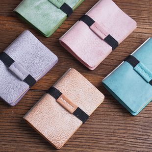 手工真皮制作M5绑带版笔记本 植鞣牛皮活页本plotter记事本子礼品