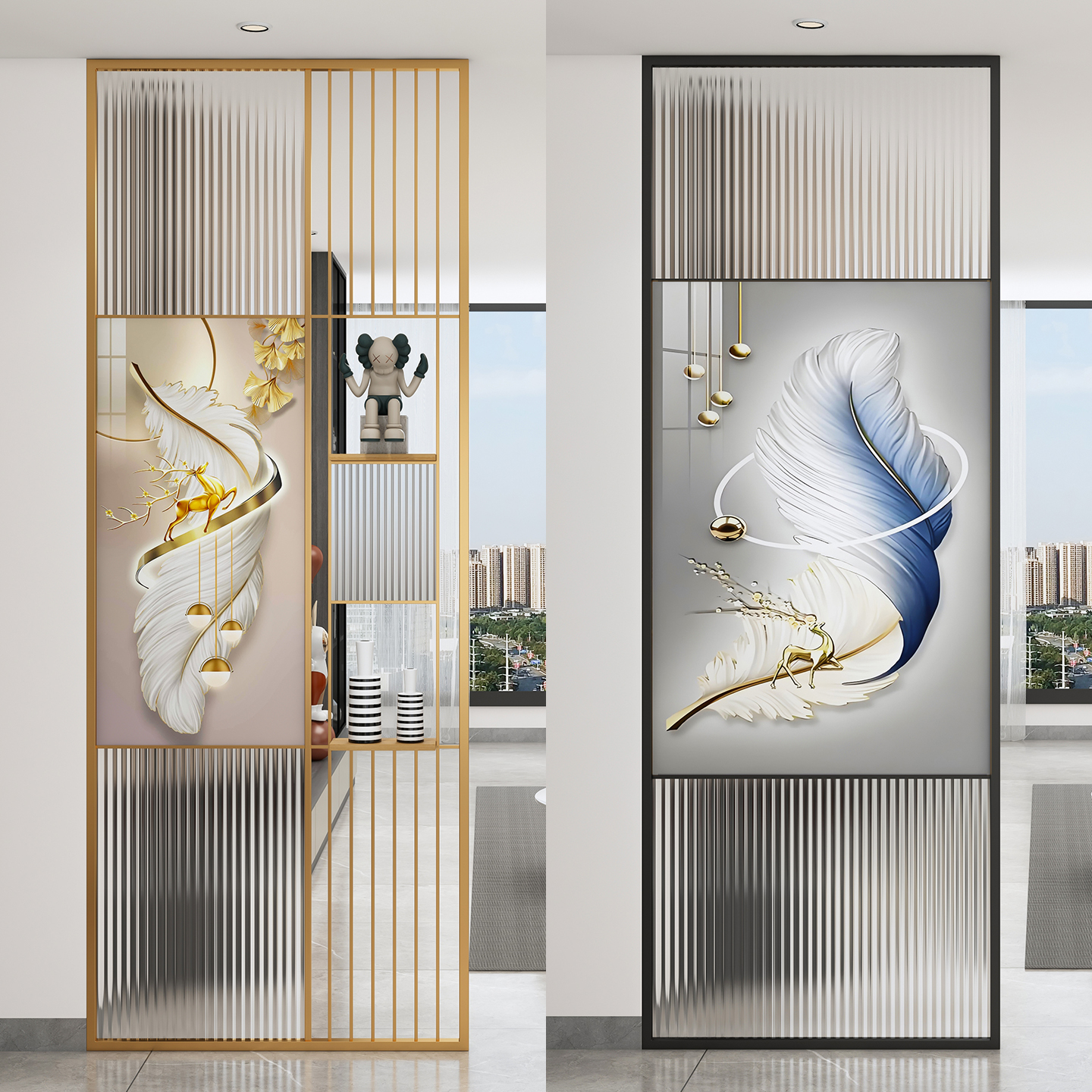 新款铝合金屏风客厅隔断顺丰包邮