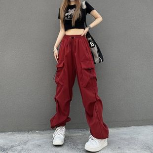百搭直筒抽绳束脚工装 男女同款 宽松显瘦美式 裤 薄款 官网正品 休闲裤