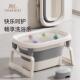 英氏儿童泡澡桶折叠宝宝大浴桶浴盆小孩可坐家用洗澡桶婴儿洗澡盆