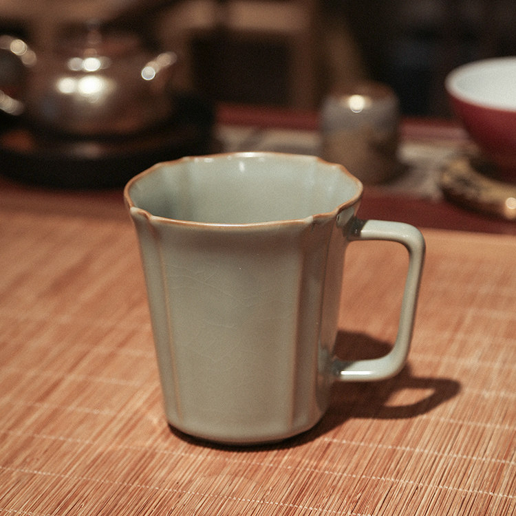 谢小金限量版大号马克杯带把水杯茶杯陶瓷功夫茶具个人单杯官窑