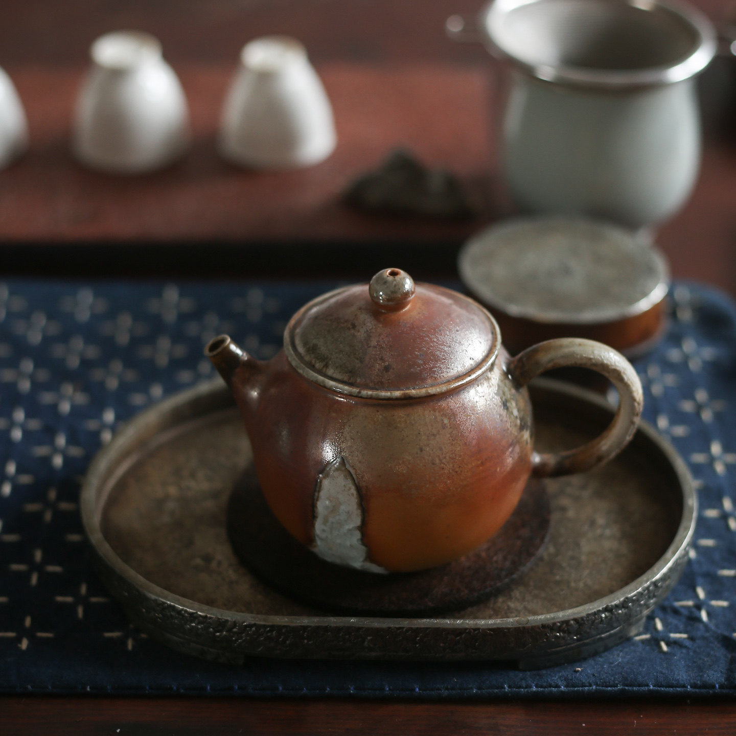 手拉胚柴窑茶壶小号小品壶