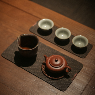 一九茶舍香云纱茶巾茶铺茶垫干泡垫茶席功夫茶具配件茶道零配大小