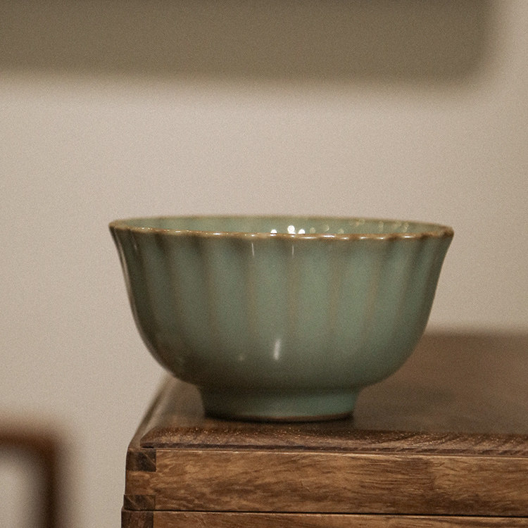 谢小金工原矿汝窑茶杯陶瓷个人