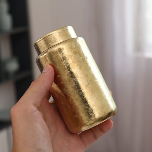 博友制钛涟漪小钛罐户外旅行茶叶罐茶叶储存罐密封罐收纳茶叶盒