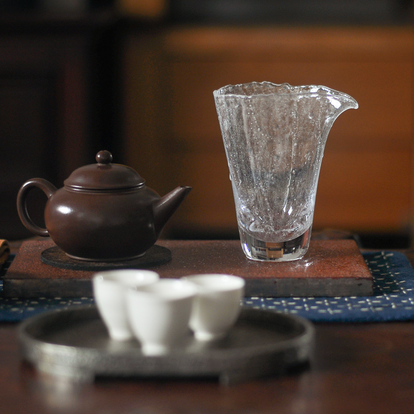 玻心璃语春辙长款琉璃公道杯